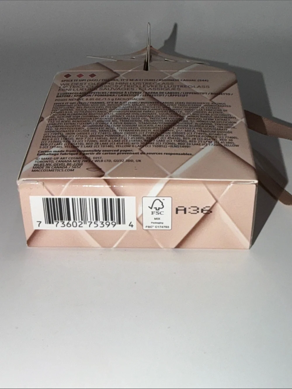 MAC WILDEST GLEAMS Mini Lustreglass Lipstick Trio NEW IN GIFT BOX 0.05 Oz. x 3